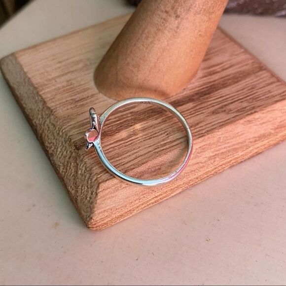 Butterfly Sterling Silver High Pokished Minimalist Ring Sizes 6,7,8 - Picture 6 of 6